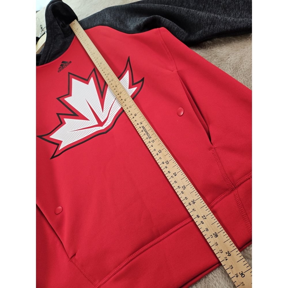 Official Adidas Team Canada Hoodie 2016 World Cup of Hockey Sweatshirt - Picture 8 of 10